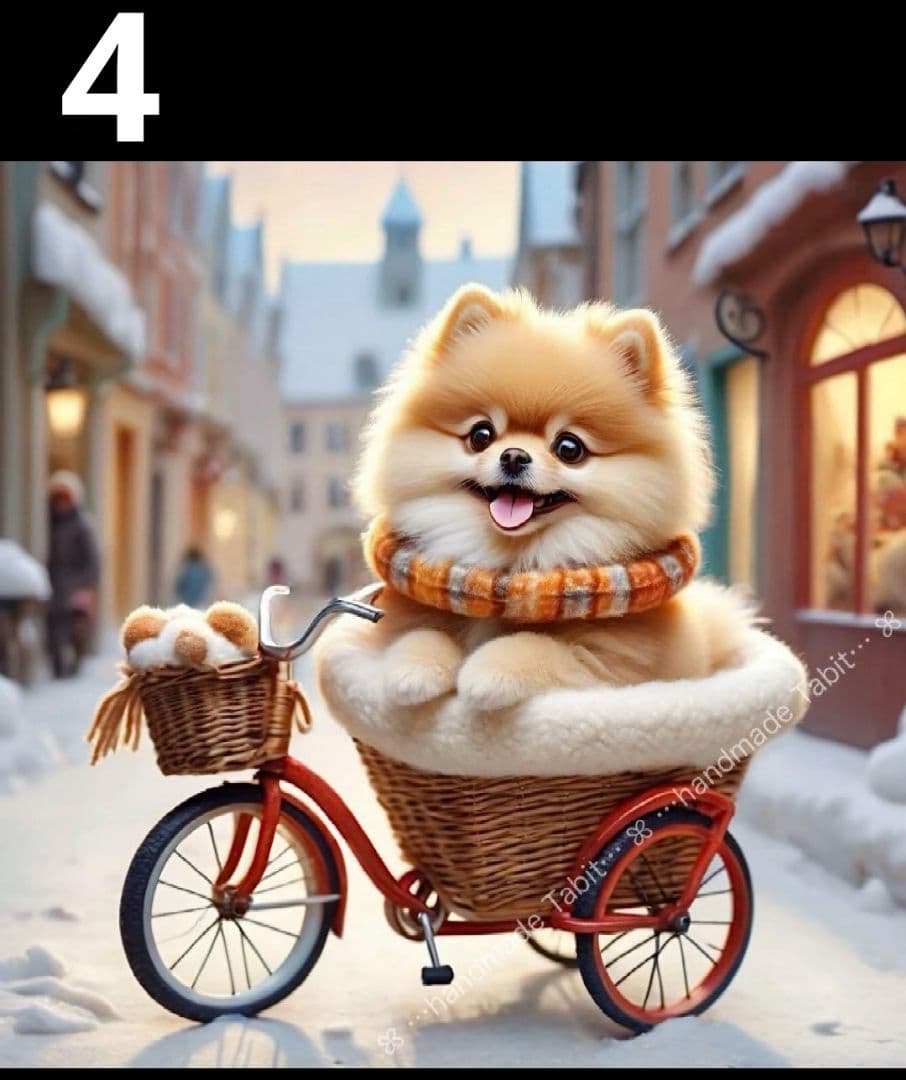 オーダーページ　ハンカチ　ポメラニアン柄ハンドメイド1/31