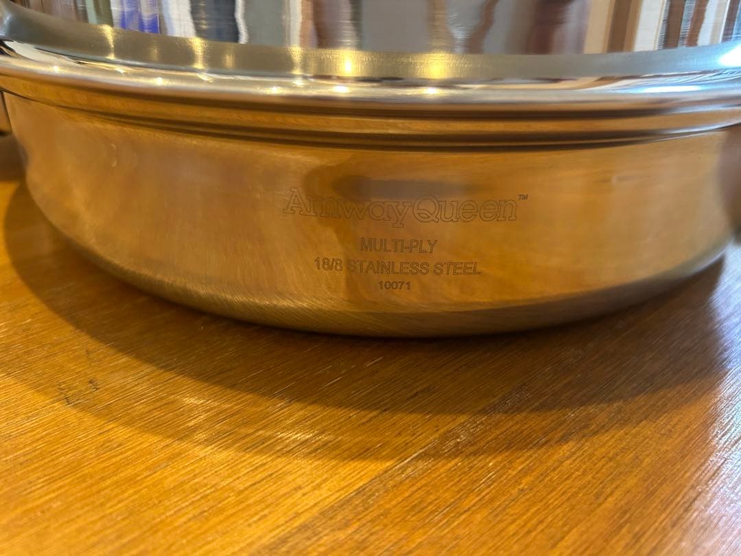 Amway アムウェイ クィーン　大フライパン　ステンレス　IH・ガス火対応