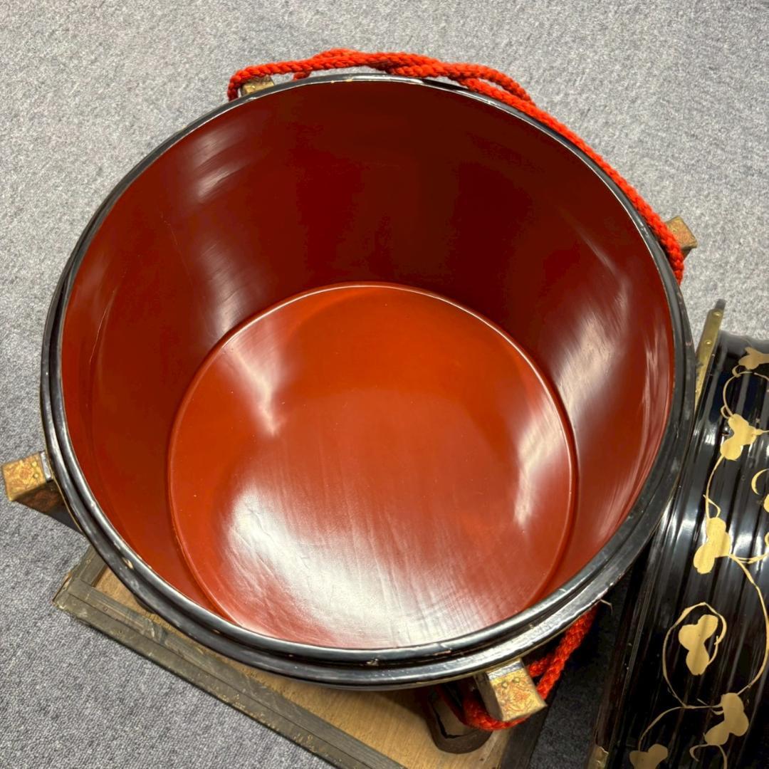 時代 行器 ほかい 漆塗 金蒔絵 日本美術 アンティーク 古道具 工芸品