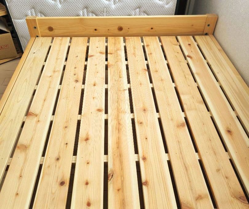 源ベッド 国産ひのきすのこベッド シングル ヘッドボード付き 四本足タイプ