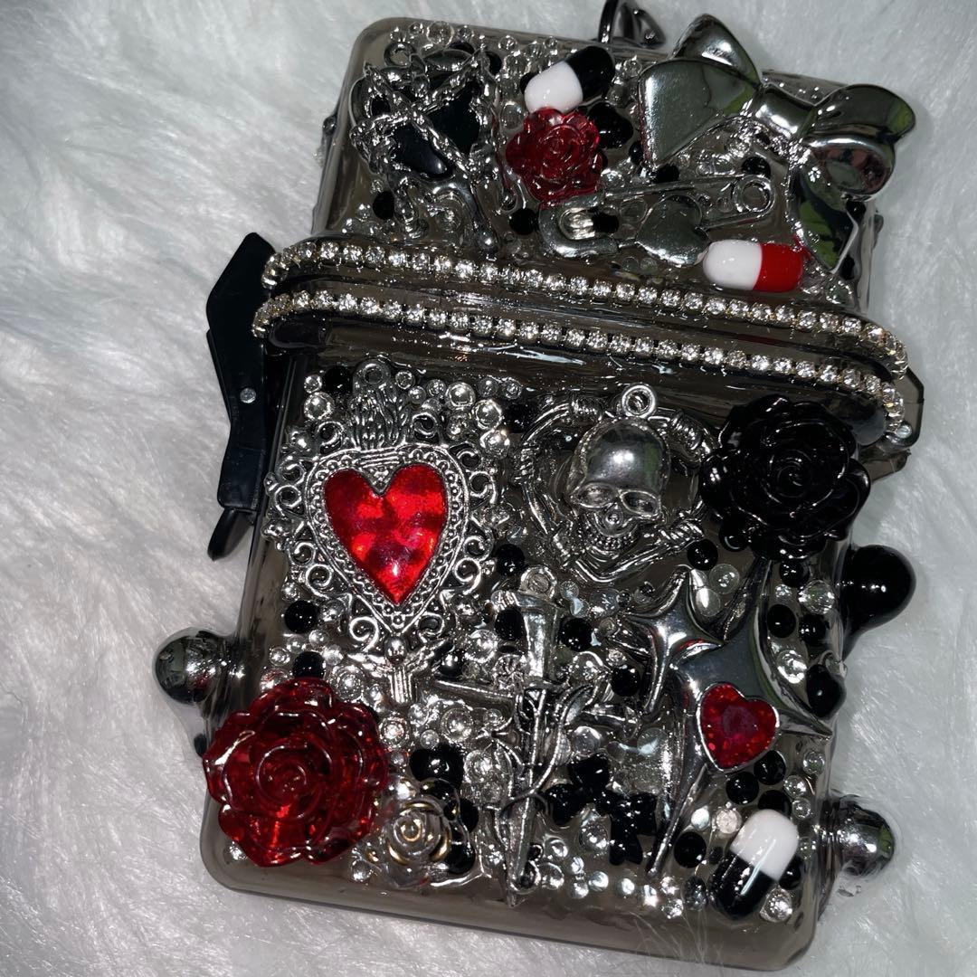 シガレットケース 地雷 デコ タバコケース パンク 十字架 ゴスロリ y2k