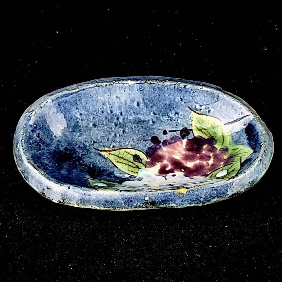 ♪美品♪陶あん　色絵付け　花変わり　醤油皿　小皿　豆皿　6枚