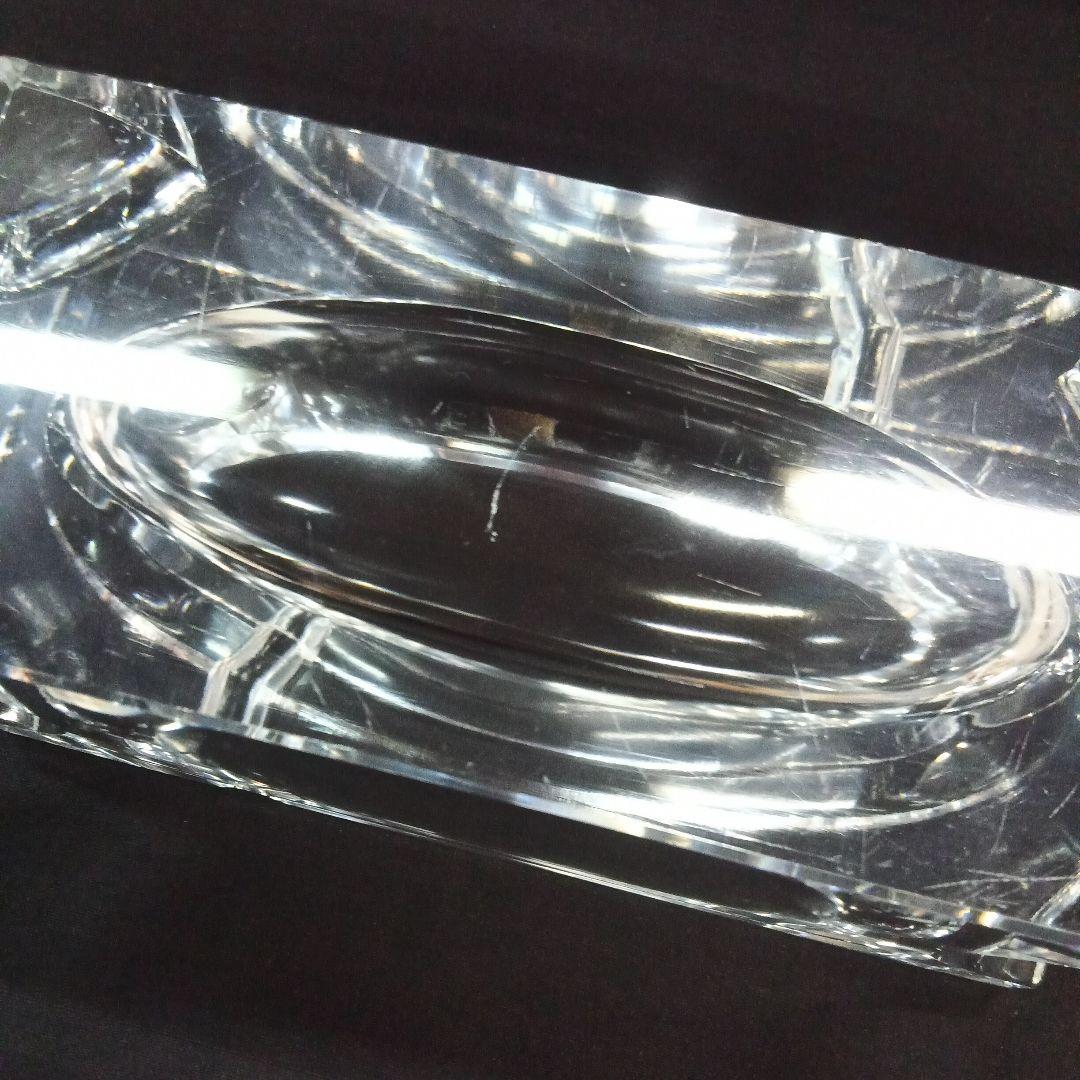 昭和レトロ/高級クリスタルガラス灰皿693