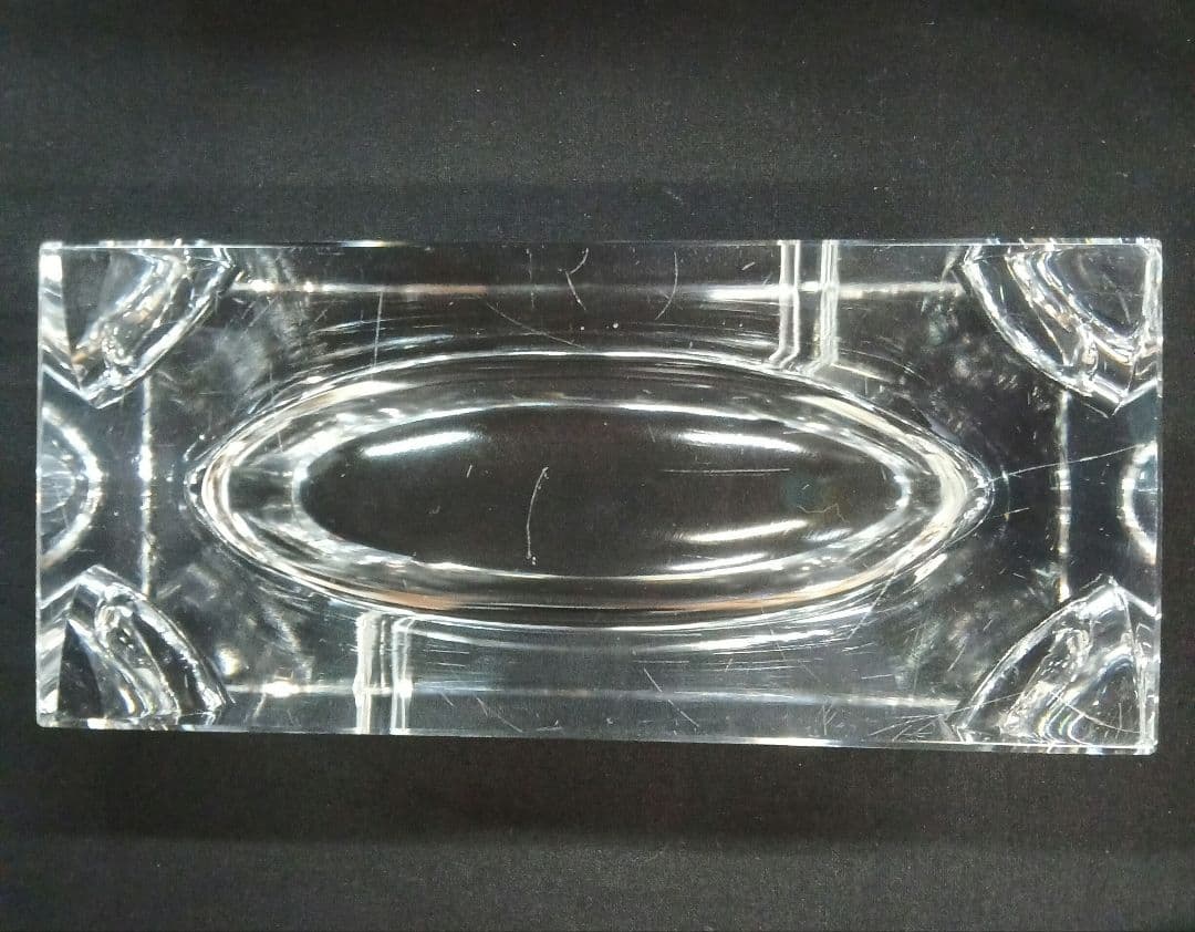 昭和レトロ/高級クリスタルガラス灰皿693