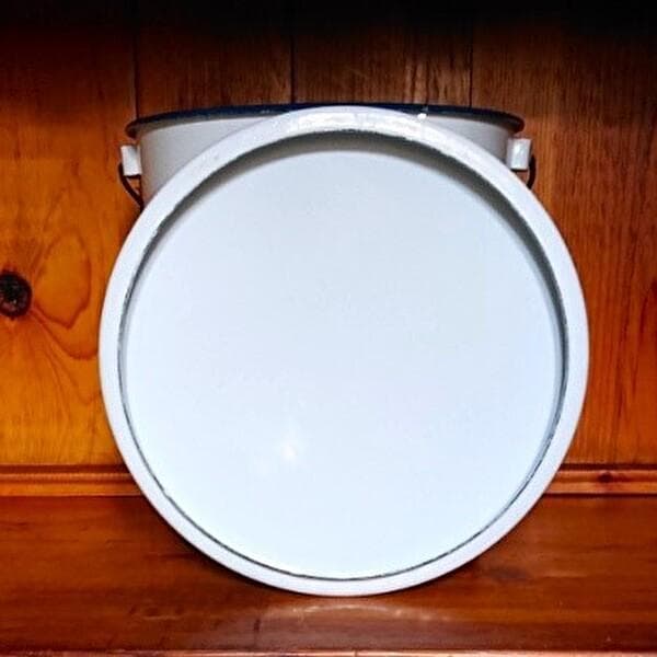 【ドイツ製】ホーロー　蓋付きバケツ