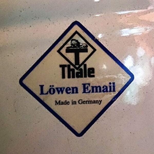 【ドイツ製】ホーロー　蓋付きバケツ