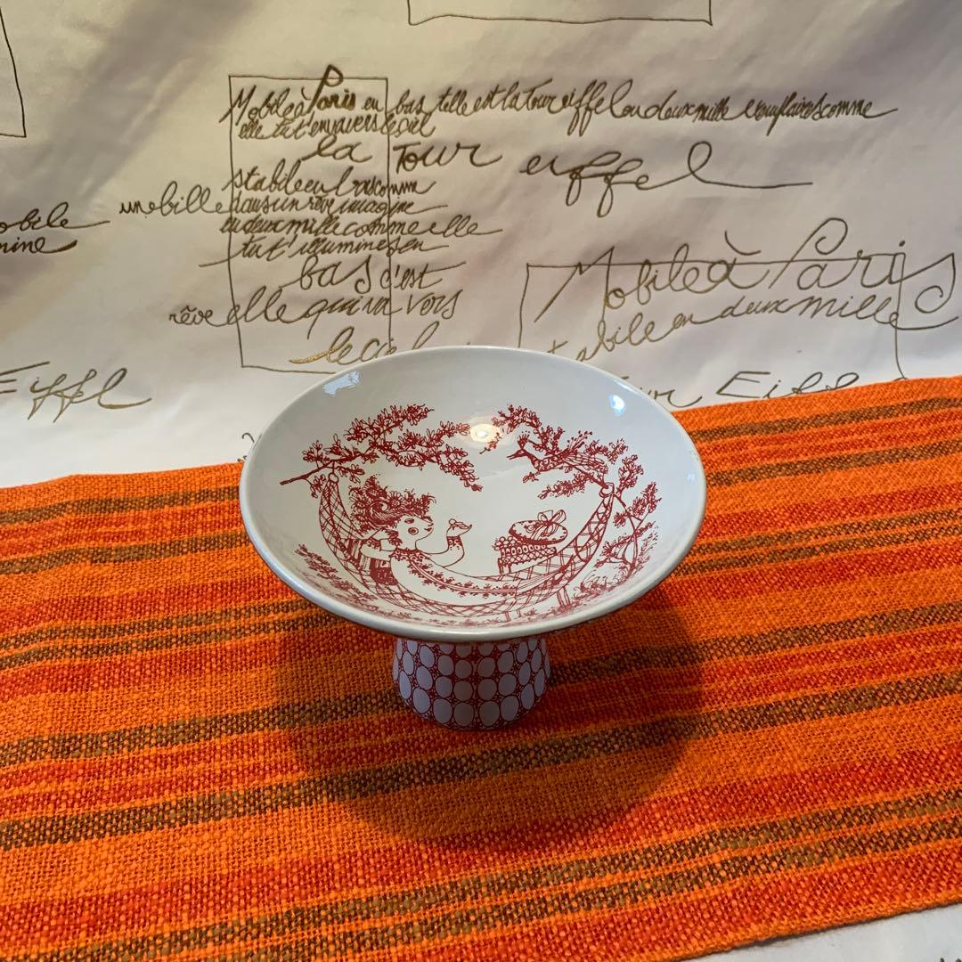 ビヨンヴィンブラッド　レアなビンテージニモール窯の少女可愛いコンポティエ！美品！