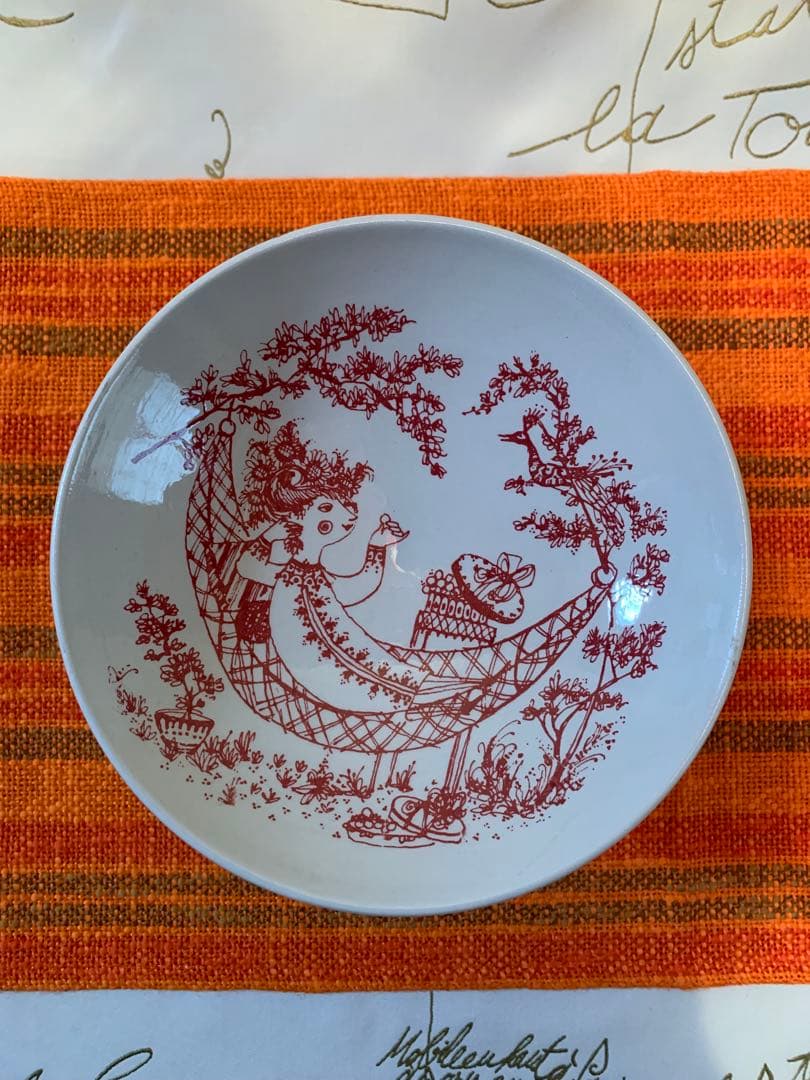 ビヨンヴィンブラッド　レアなビンテージニモール窯の少女可愛いコンポティエ！美品！