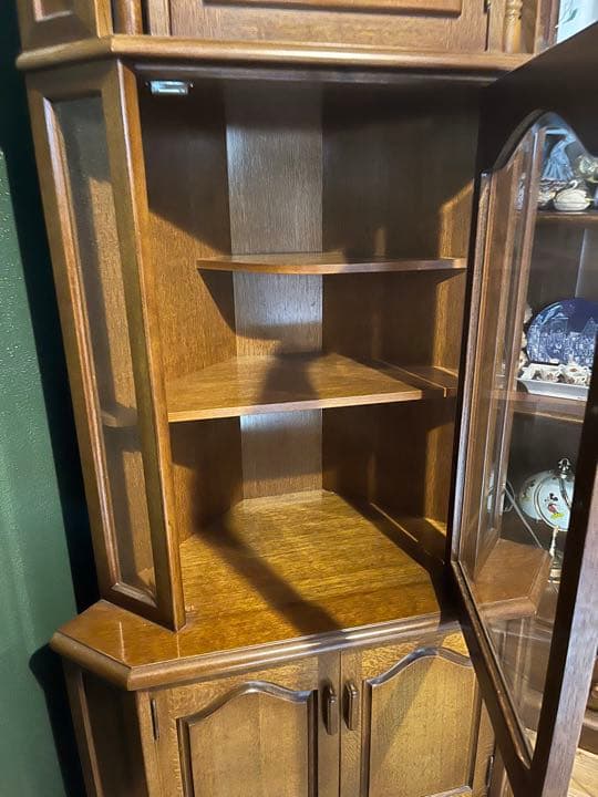 民芸家具 時計 インテリア コーナーラック キャビネット アンティーク 飾り棚