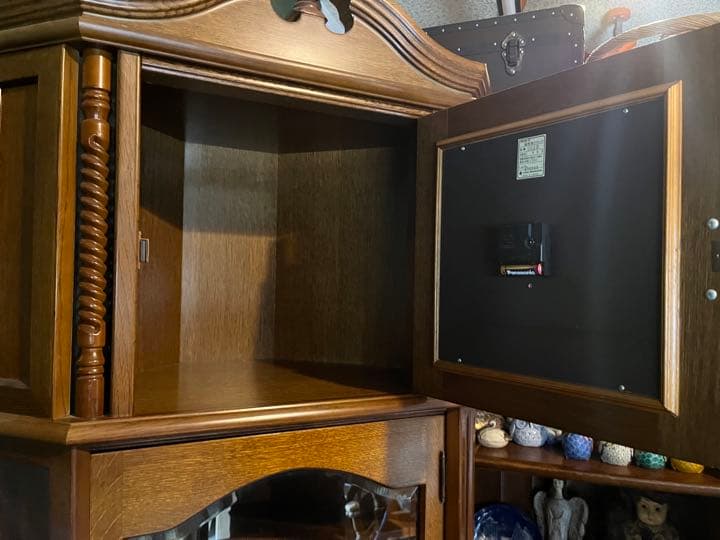 民芸家具 時計 インテリア コーナーラック キャビネット アンティーク 飾り棚