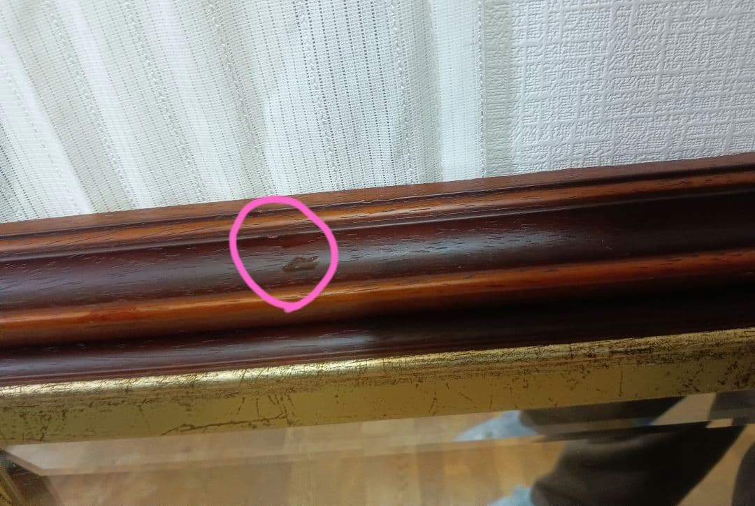 おしゃれイタリア製　アンティーク調 鏡 ミラー 置き掛け兼用