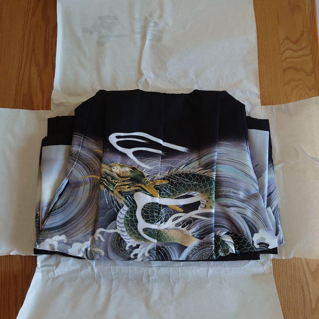 男の子用七五三用　龍デザイン着物セット