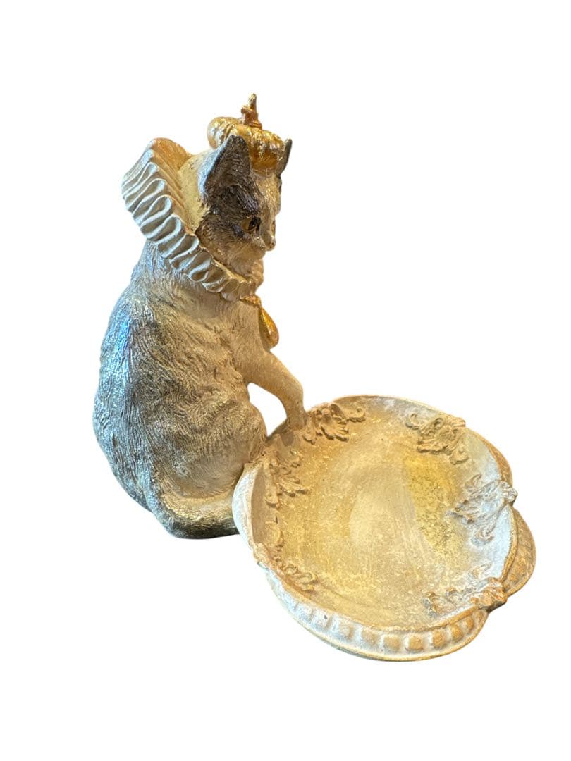 クラウンキャット　アンティーク　めちゃくちゃかわいく美しい猫の小物入れ