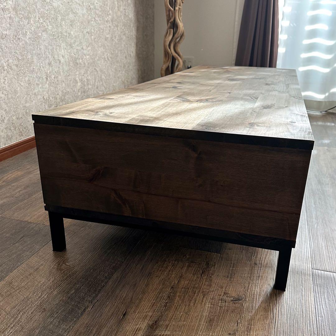 美品 天然木 オーダー TVボード 幅180cm　古材風