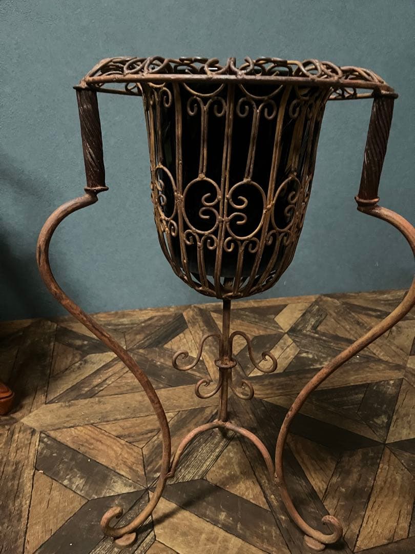 アイアン 猫脚 プランター 受鉢 インテリア ガーデン アンティーク