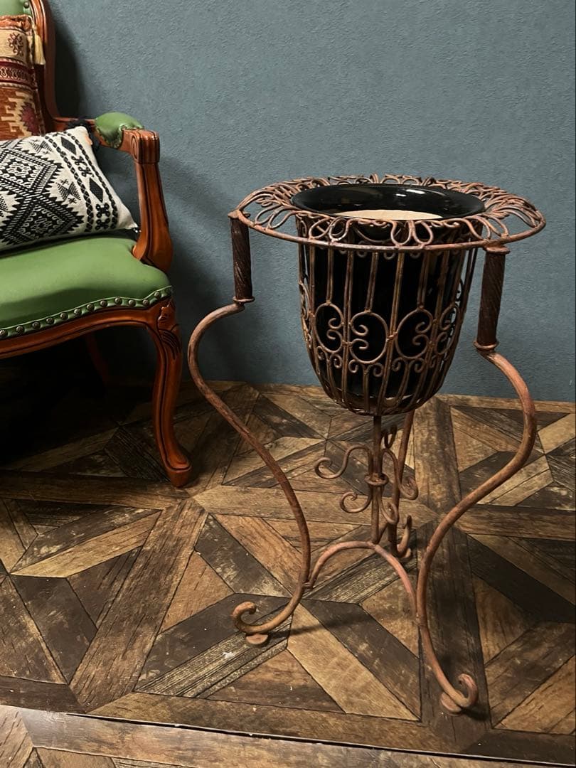 アイアン 猫脚 プランター 受鉢 インテリア ガーデン アンティーク