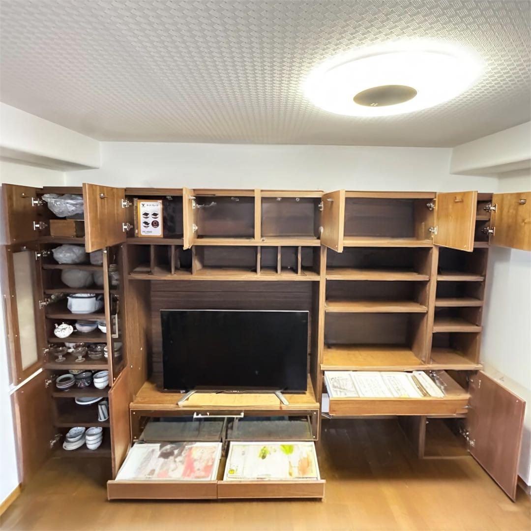 ③ デスク収納棚 【送料込み】ウォールナット 受注国産家具 キッチンボード