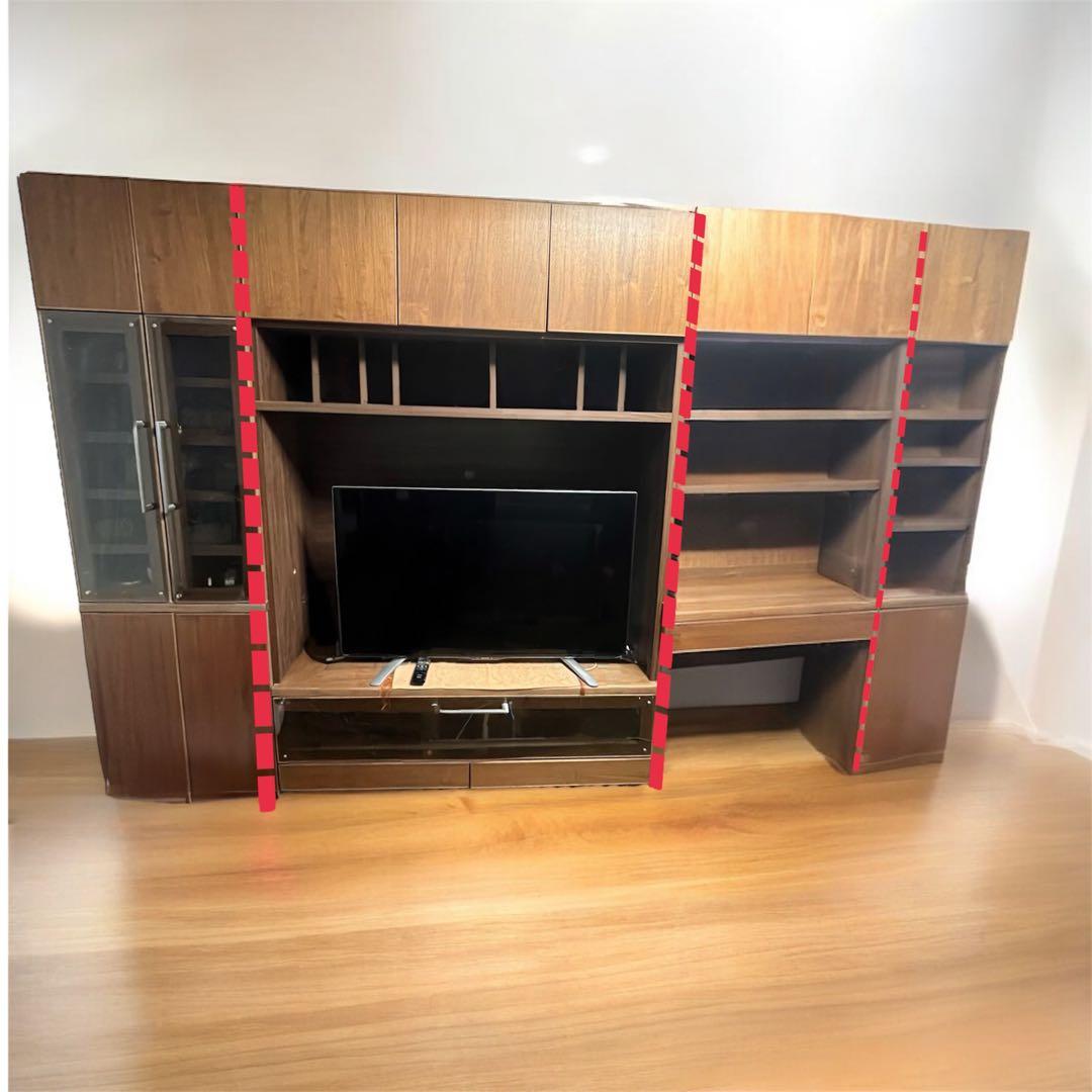 ③ デスク収納棚 【送料込み】ウォールナット 受注国産家具 キッチンボード