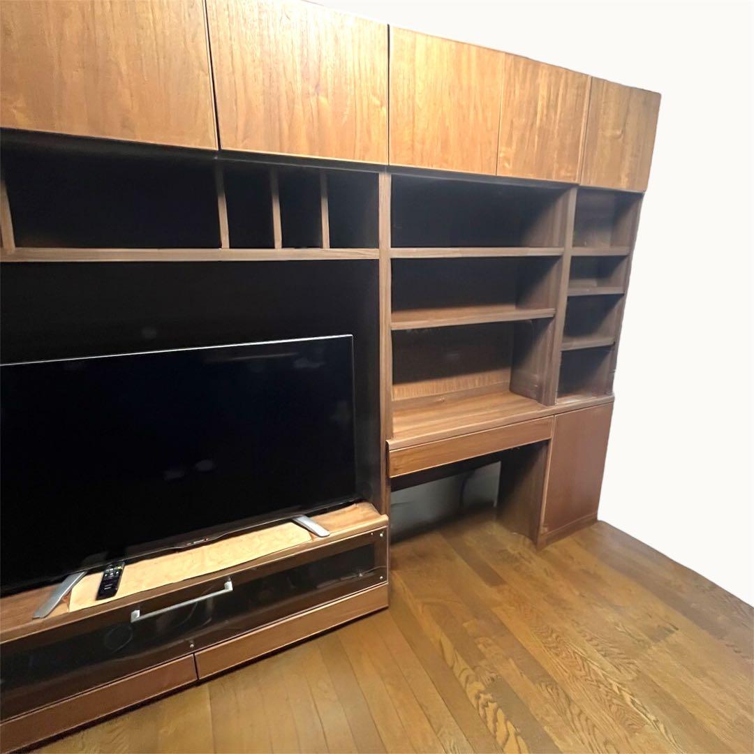 ③ デスク収納棚 【送料込み】ウォールナット 受注国産家具 キッチンボード