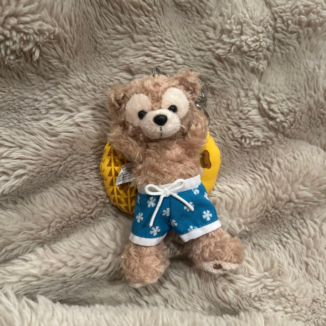 ハワイ アウラニディズニー限定 ダッフィー キーホルダー 浮き輪