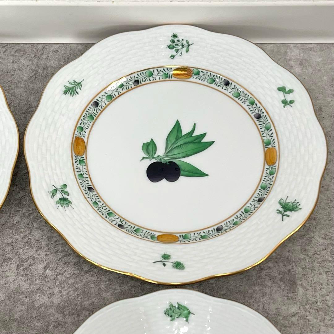 美品 HEREND ヘレンド アピシウスのハーブ プレート枚セット