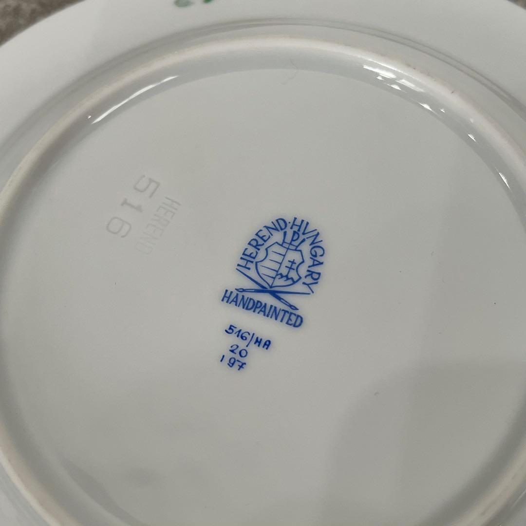 美品 HEREND ヘレンド アピシウスのハーブ プレート枚セット