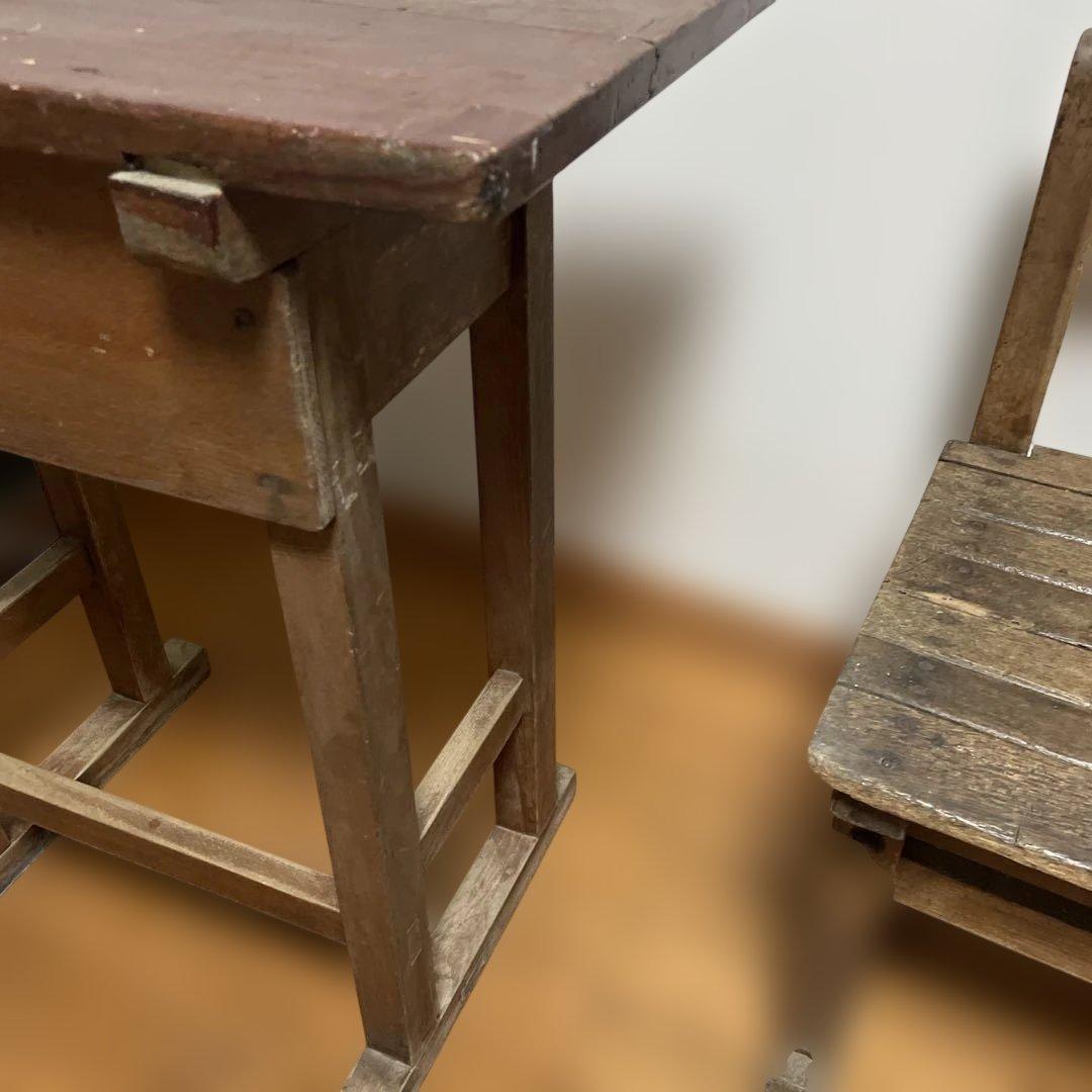 レトロな学習机　作業台