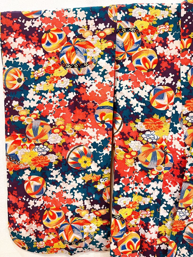 アンティーク　大正ロマン　レア　艶やか　着物