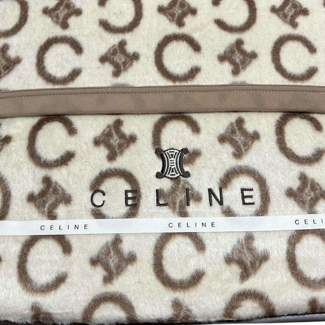 CELINE シルク毛布 140cm x 200cm セリーヌ マカダム柄
