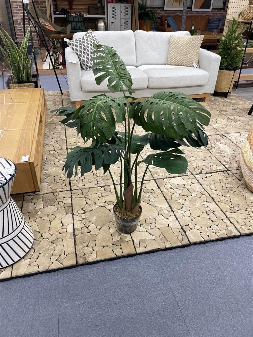 モンステラ フェイクグリーン 造花 観葉植物 玄関 賃貸インテリア ディスプレイ