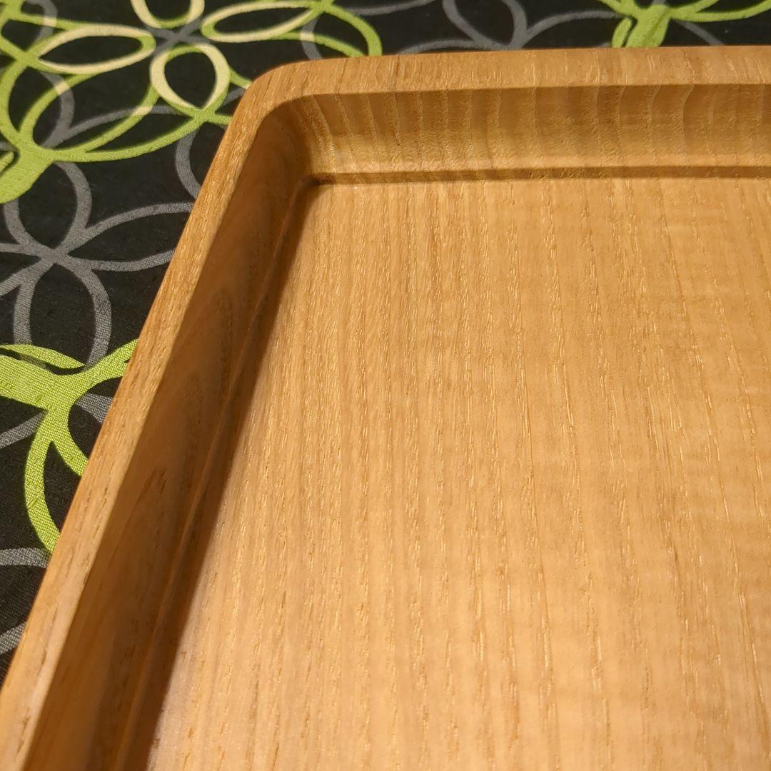 くり 角盆 手作り木工