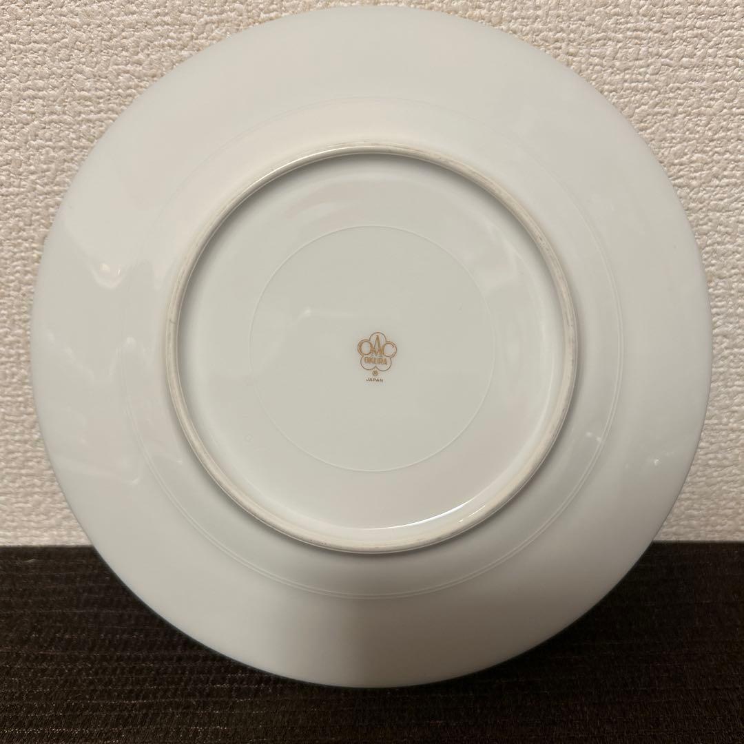 大倉陶園　瑠璃片葉金蝕　デザートプレート　20.5cm 未使用