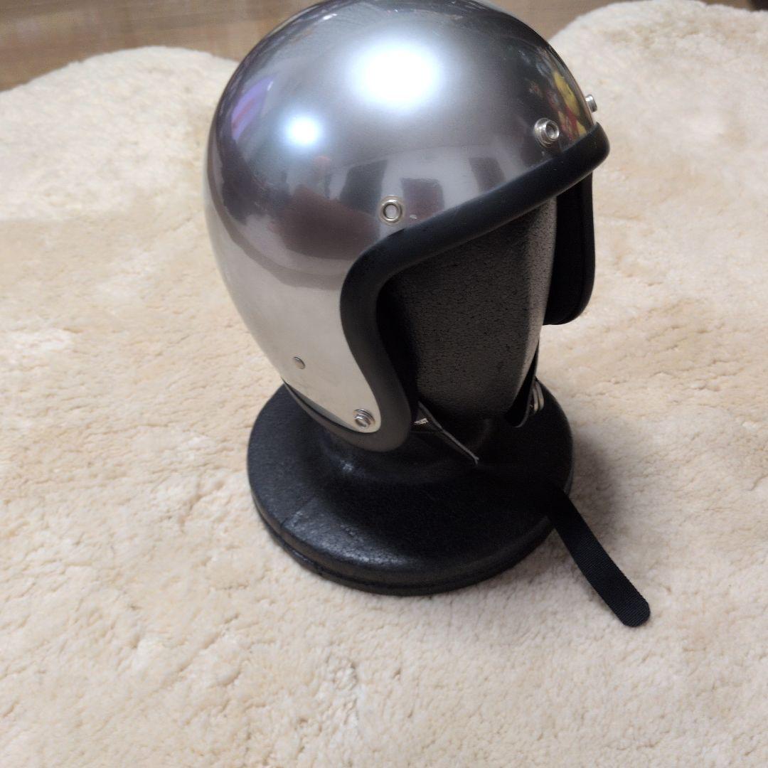 【鑑賞用】【美品】シルバー フルフェイス バイクヘルメット