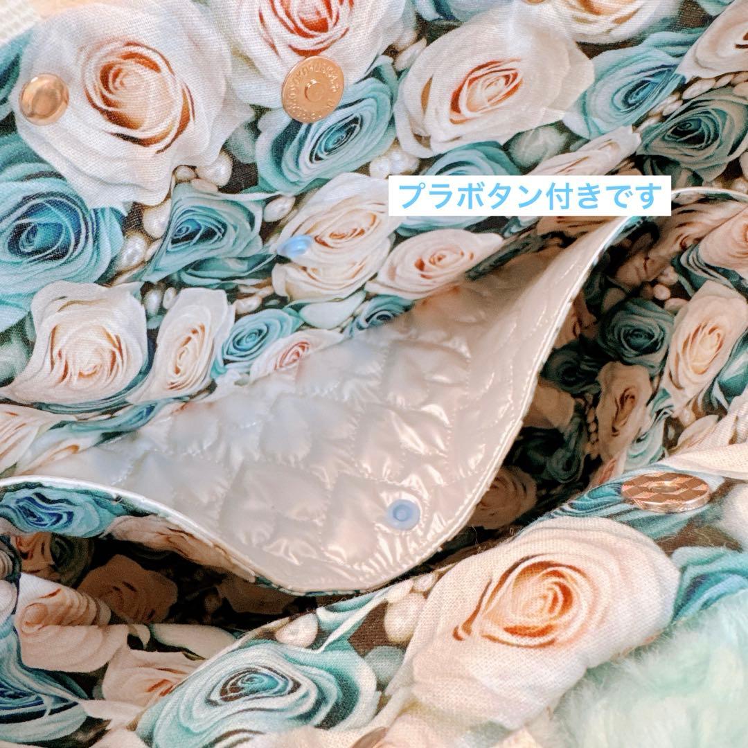 あ*き様 コヤンイサムチョン♡ インド刺繍＆ファー！ミントブルーうさルミのトート