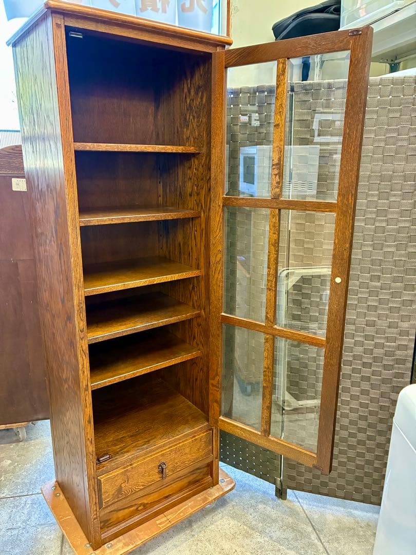 カントリーハウス 三越家具 飾り棚 ブルージュ 木製キャビネット ガラス扉