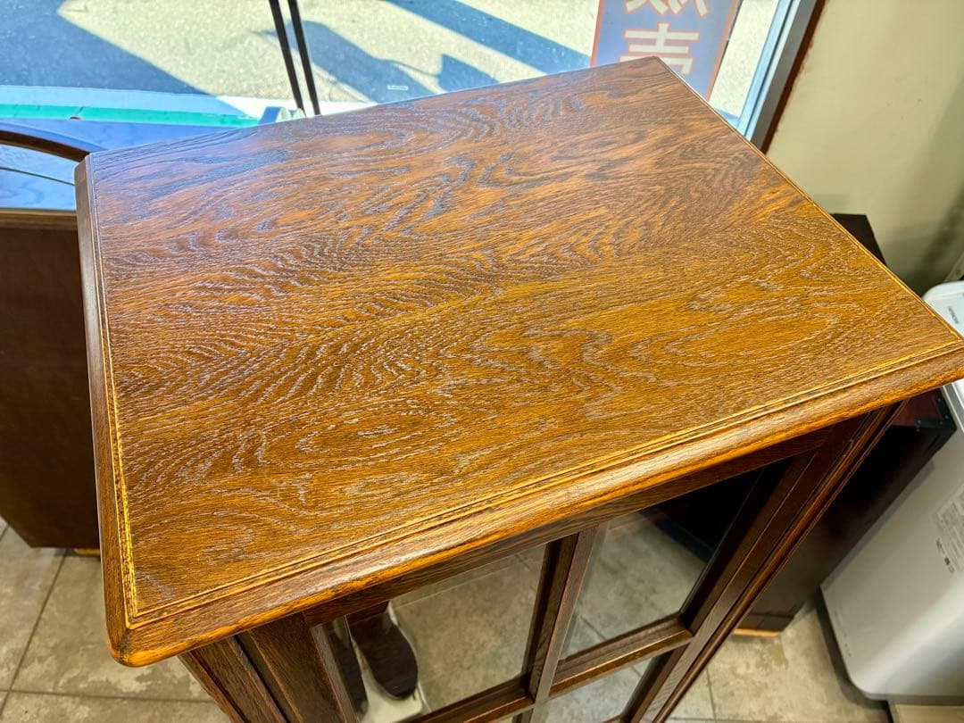 カントリーハウス 三越家具 飾り棚 ブルージュ 木製キャビネット ガラス扉