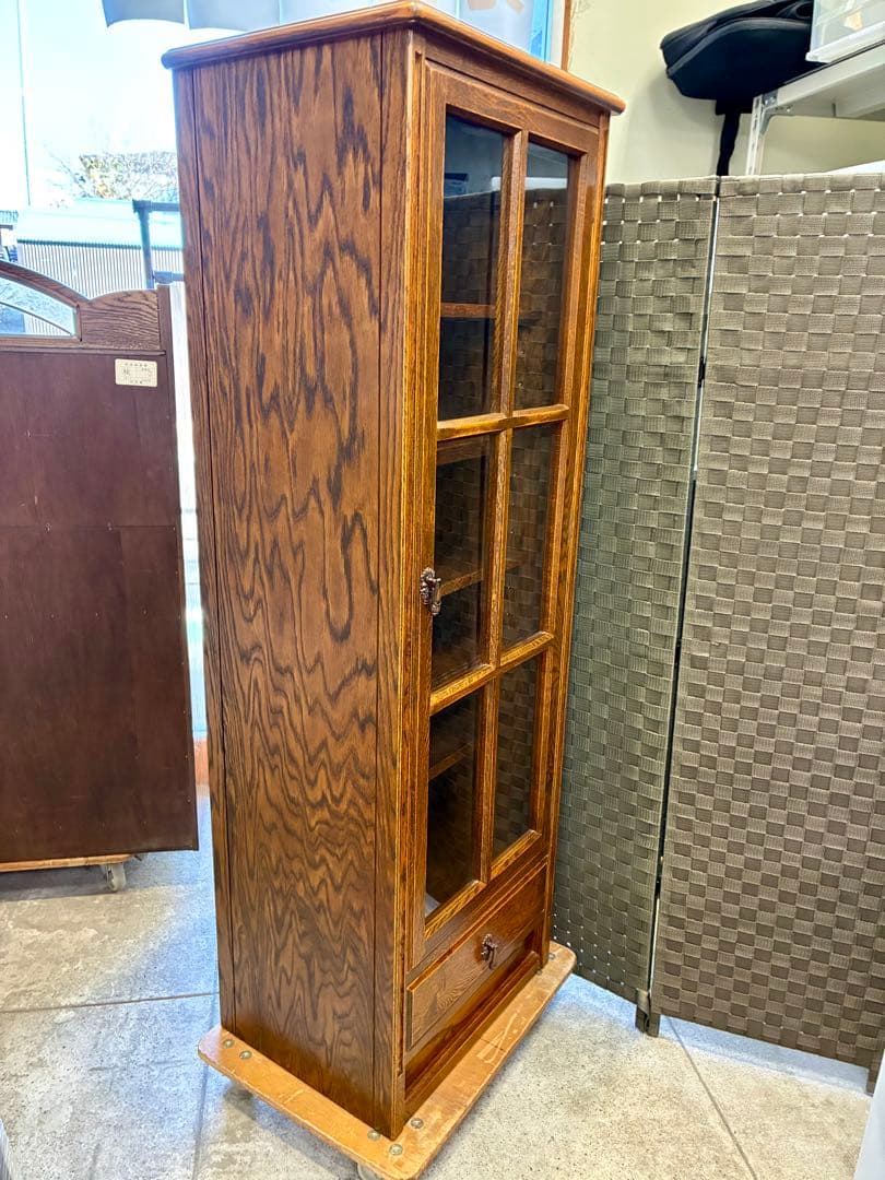 カントリーハウス 三越家具 飾り棚 ブルージュ 木製キャビネット ガラス扉