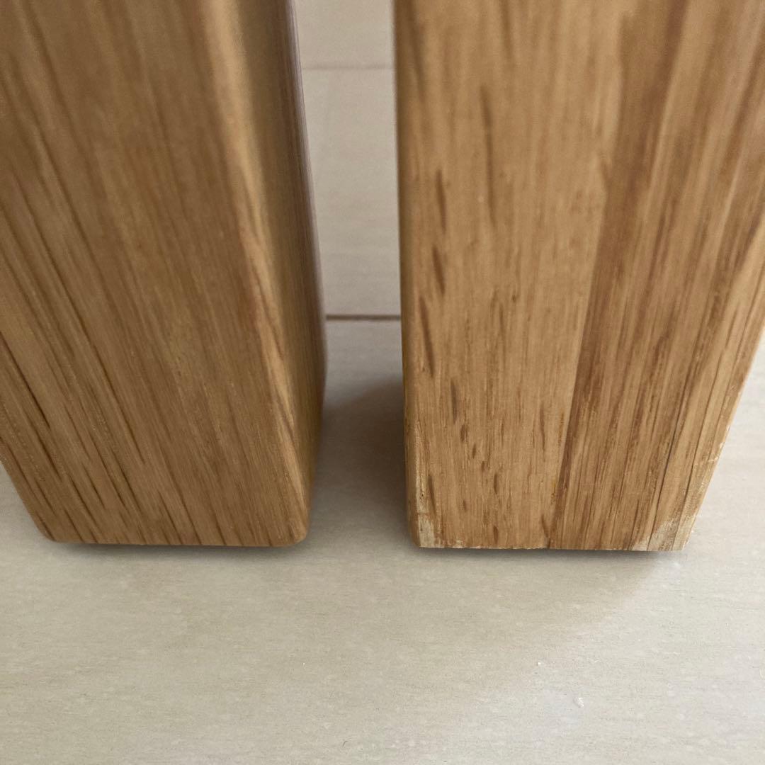 無印良品　木製サイドテーブルベンチ　板座　節無し　2個セット