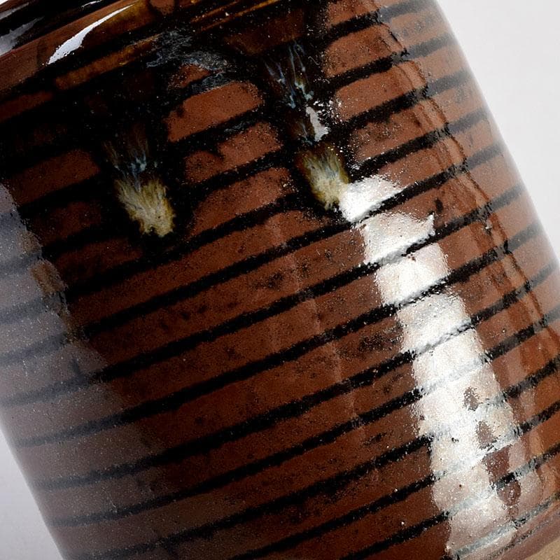 茶道具 松本鐡山作 古瀬戸 大名物 円乗坊写 茶入 仕覆付 共箱 V 8757