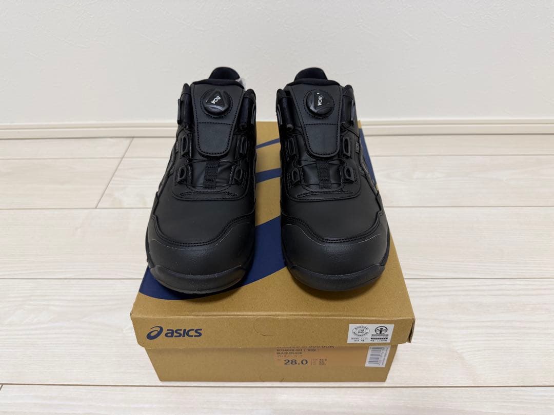 [未使用品]アシックス　黒ウィンジョブ® CP306 28.0cm