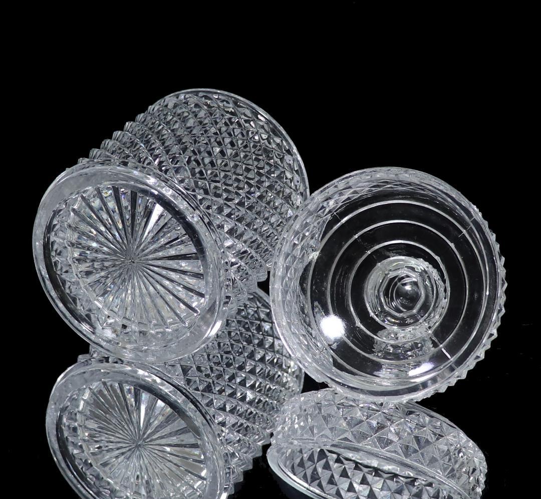 オールド・バカラ 稀少型ディアマン・ビゾー 円柱型蓋物 小物入れ