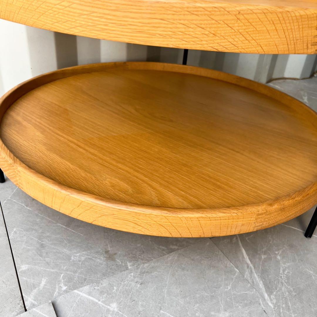 取付無料！モーダエンカーサ フムラ コーヒーテーブル 2段式ラウンドテーブル✨