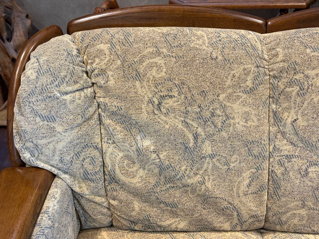 3人掛けソファ 3Pソファ ファブリック生地 アンティーク ビンテージ SZ