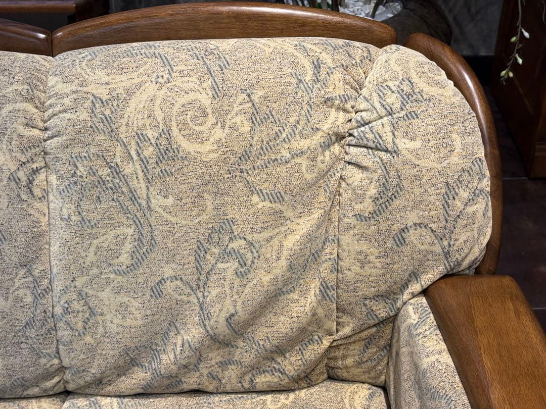 3人掛けソファ 3Pソファ ファブリック生地 アンティーク ビンテージ SZ