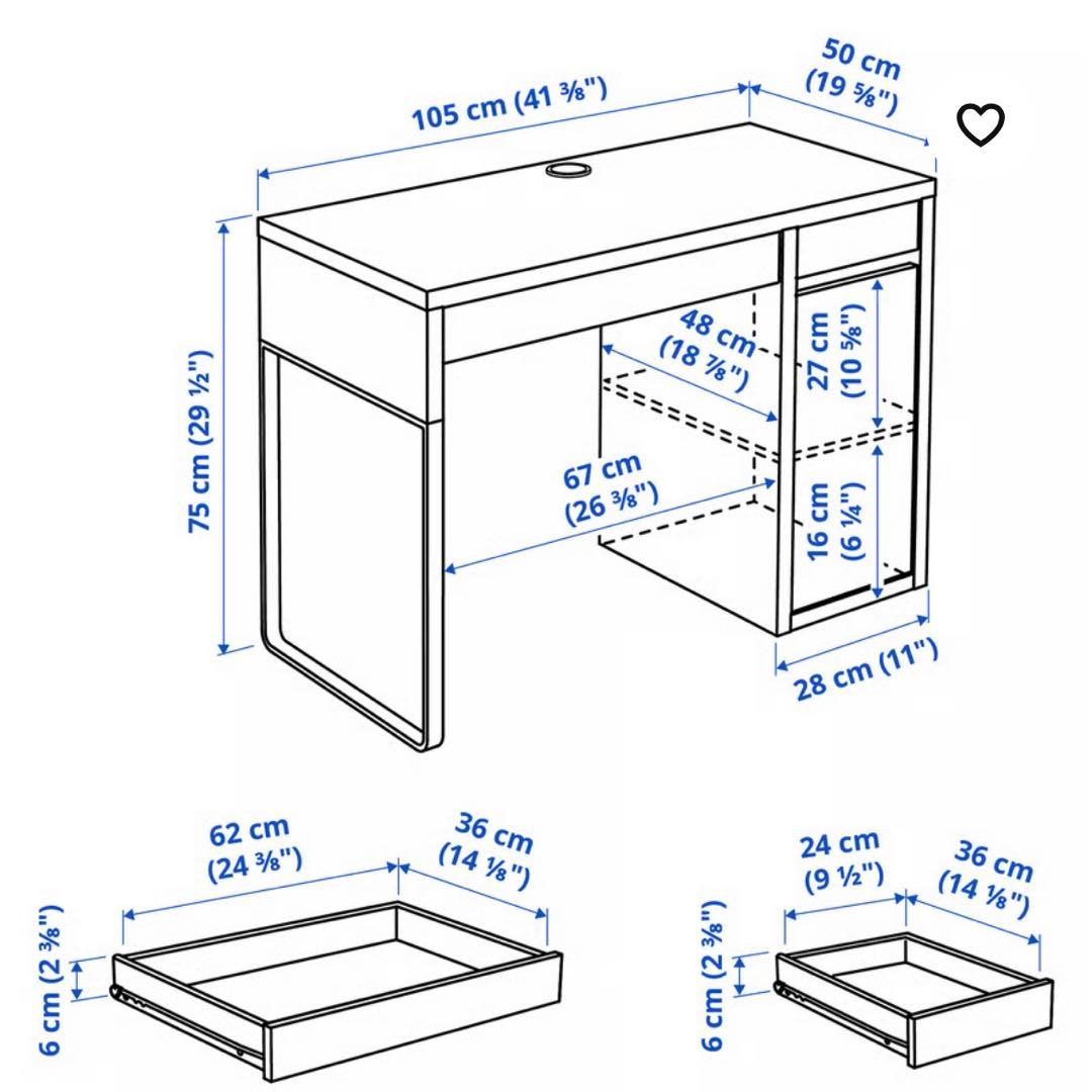 IKEA MICKE デスク　チェア　セット