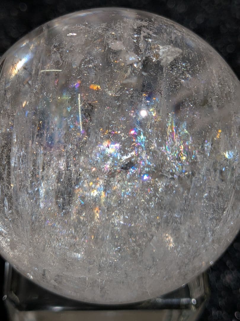 【高品質】天然石ピンクアゼツライト⑤スフィア 4.4cm　丸玉　置物　新入荷❣️