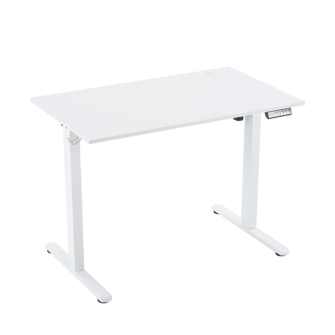 【ホワイト】電動昇降デスク スタンディングデスク 幅100cm 昇降式テーブル