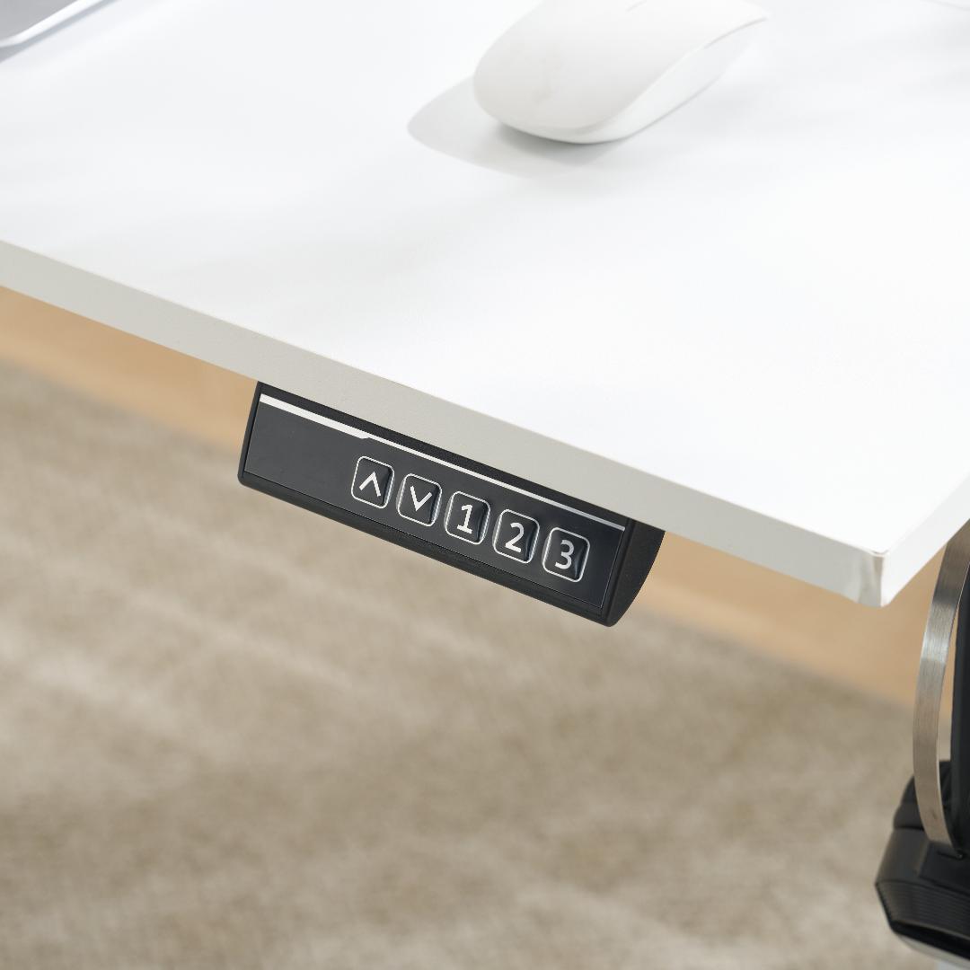 【ホワイト】電動昇降デスク スタンディングデスク 幅100cm 昇降式テーブル