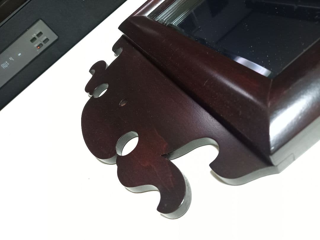 希少　デザイン　松本民芸　樺桜材　壁掛け　鏡　ウォール　ミラー