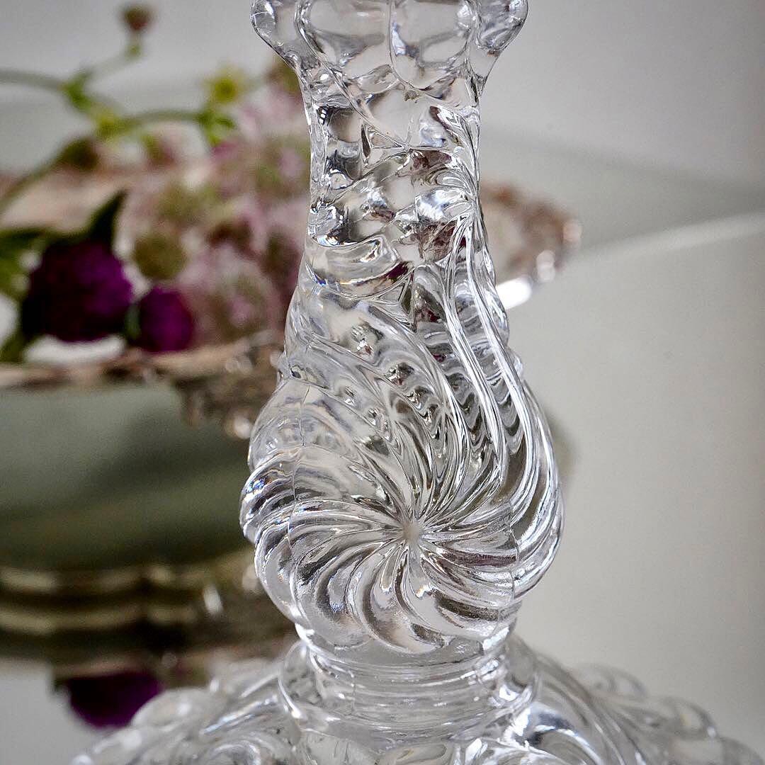 美品オールドバカラBACCARATローザスミュルティプル 燭台キャンドル